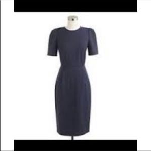 J. Crew Navy Blue Kelsey Stretch Wool Sheath Dress
